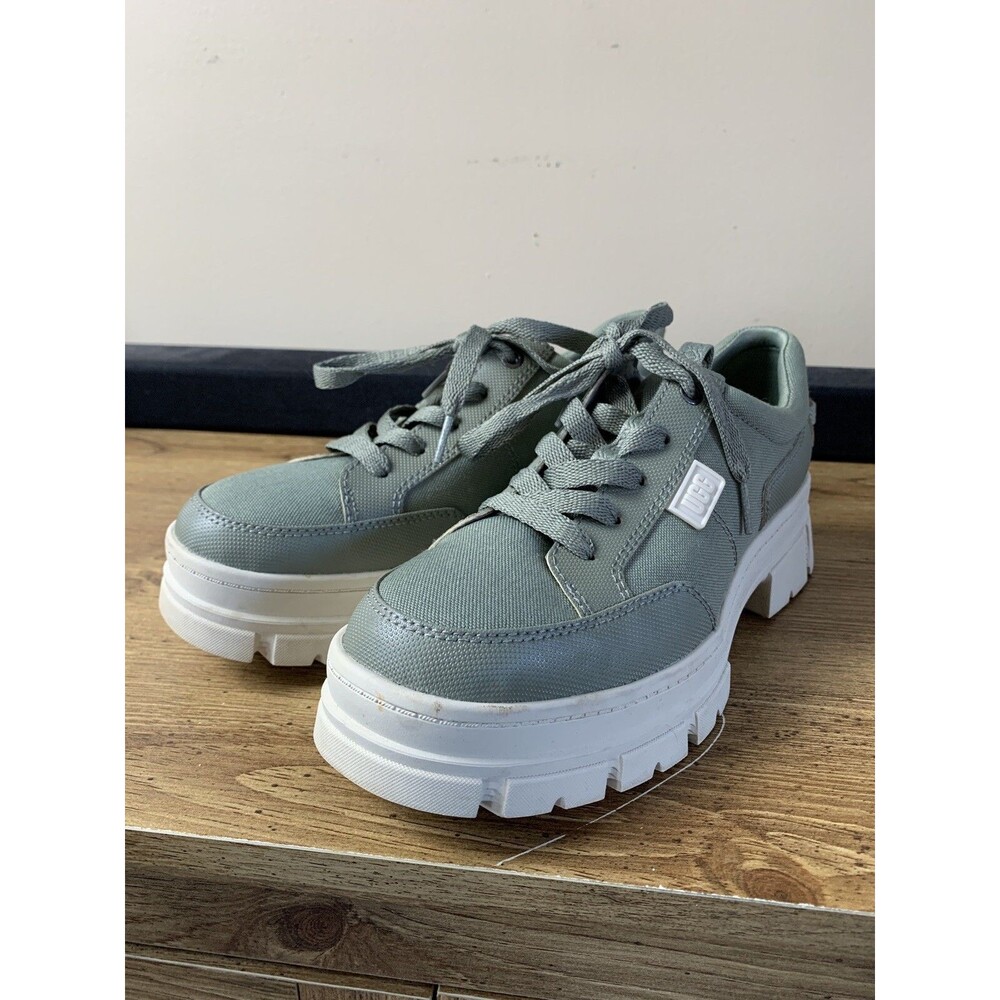 UGG Ashton Hybrid Platform Y2K Sneaker Shoe Combat Lug Chunky Moss Green SZ 8.5
